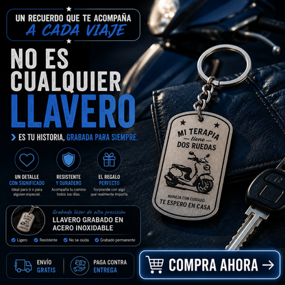 Llavero – Mi Terapia, Dos Ruedas